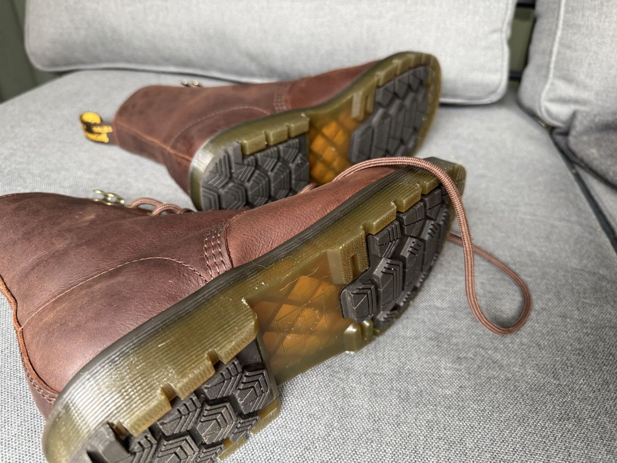 Dr. Martens Damenschuhe: Dr.Martens Boots Leder Braun – Neu (gemäss Beschreibung) aus Fällanden von Caramel7 5