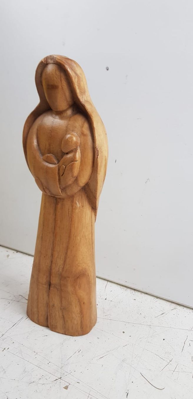 Statuette: Madonna mit Jesus Holz geschnitzt – Usato da Flums venduto da Flumsantik 2