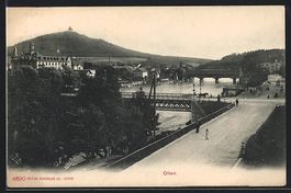 AK Olten, Ortsansicht mit Brücke, 1908