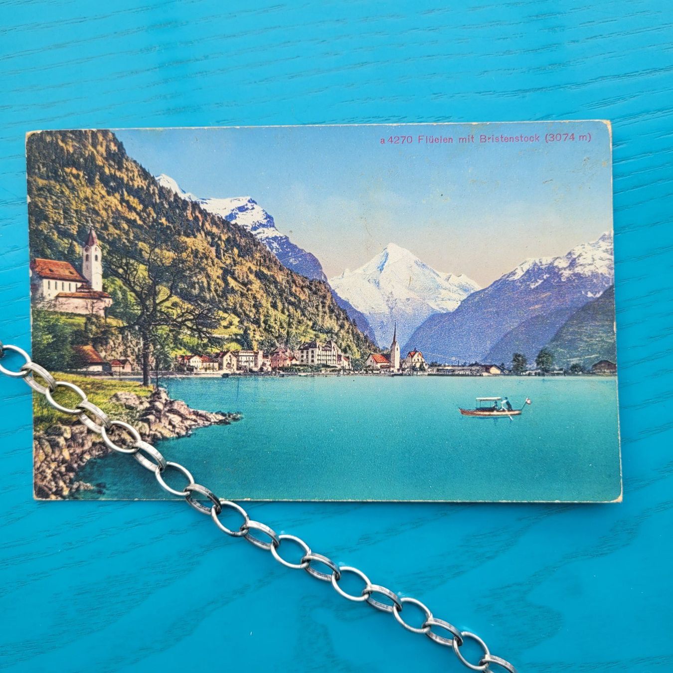 Cartoline postali: Flüelen mit Bristenstock 1927 – Usato da SCHÜBELBACH venduto da CoKaHa