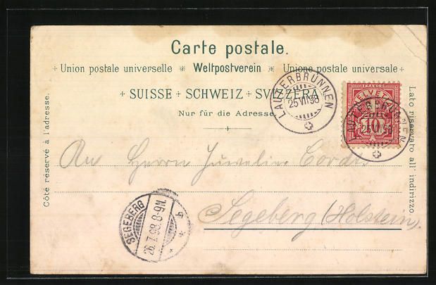 Cartoline postali: Litho Staubbach, Blick ins Lauterbrunnen – Usato da Berlin venduto da bartko-reher 1
