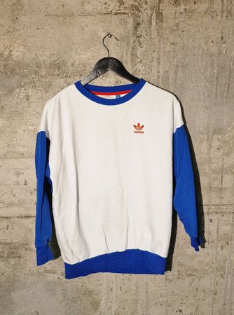 Adidas Vintage Sweater, Grösse S Blau-Weiss