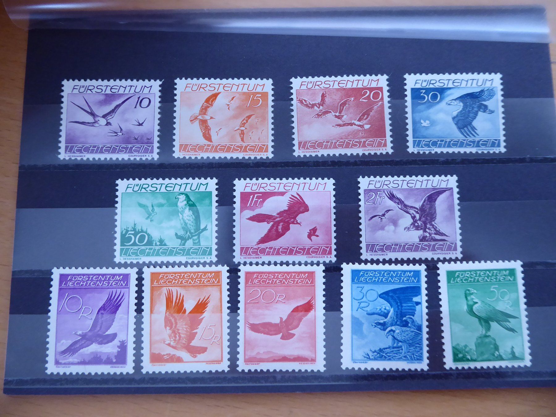 Alle Briefmarken: Toller Satz Flugpost Liechtenstein – Gebraucht aus Rothrist von swisstools