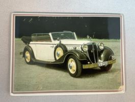Emailschild Audi Front 1934 Postkartengrösse Villeroy & Boch