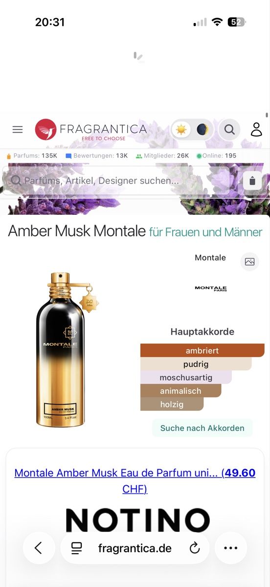 Montale Parfum & Eau de Toilette: Montale Amber Musk , 2 ml – Gebraucht aus Sursee von nri_g5z8 1