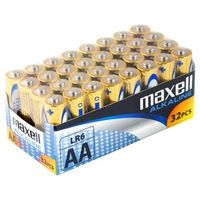32 x Maxell Alkaline AA / LR06,Box Pack Ablaufdatum 2029