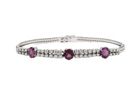 Armband mit 3 Turmalinen und 40 Brillanten 18K WG *S4649
