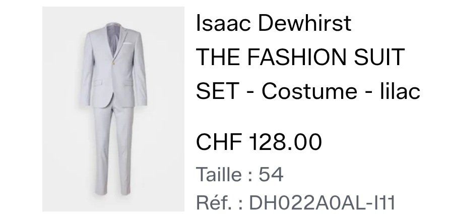 Completi: Costume Isaac Dewhirst Lilas 54 – Nuovo (secondo la descrizione) da La Sarraz venduto da lupintoro 3