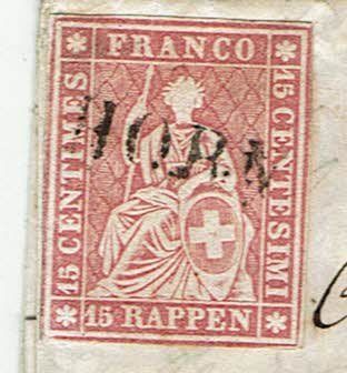 Tutti i francobolli: STRUBEL <526> 2 'G'-BRIEFE 10+15RP(23+24B) MIT STAB – Usato da Rüschlikon venduto da Sualk1 2