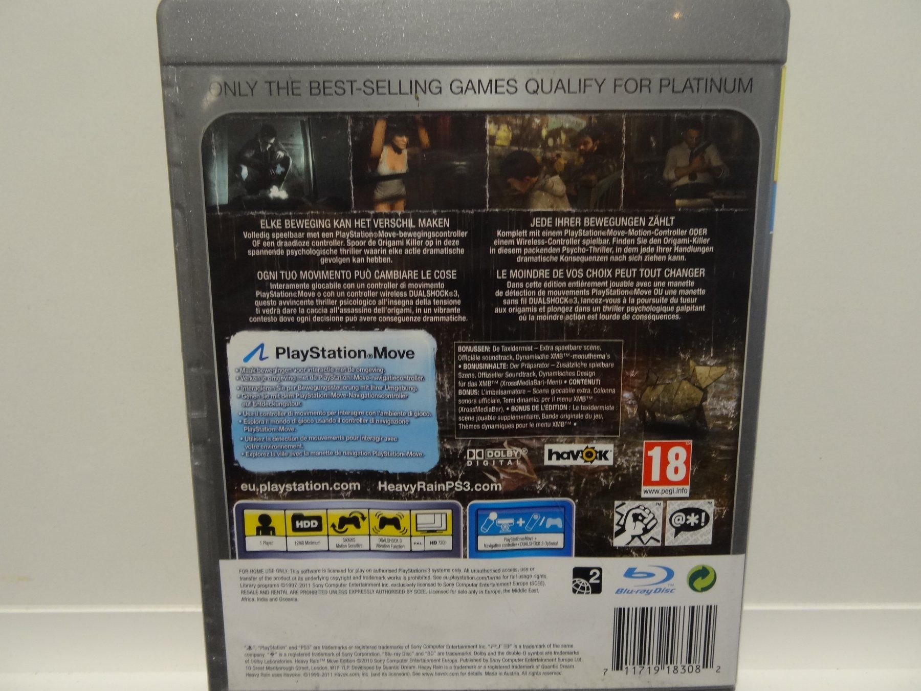 Sony Giochi: Heavy Rain Move Edition PS3 Platinum – Usato da luzern venduto da musicandart 1