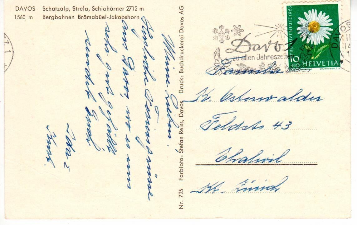 Ansichtskarten: Davos Schatzalp – Gebraucht aus Wolhusen von Curver9 1