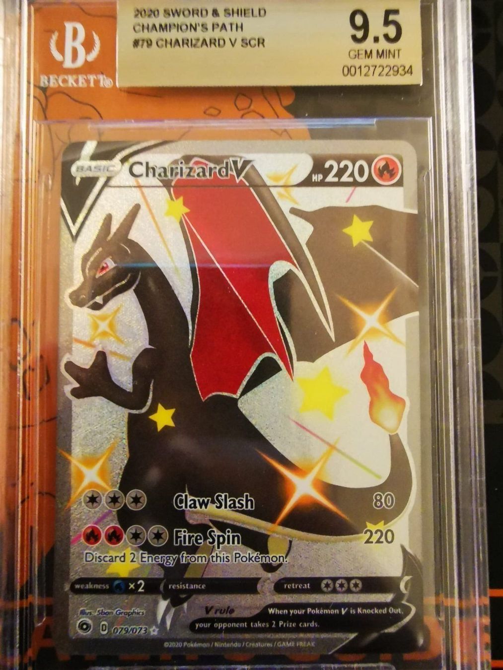 Pokemon Gold Label BGS Shiny Charizard V # 79 GEM MINT 9.5