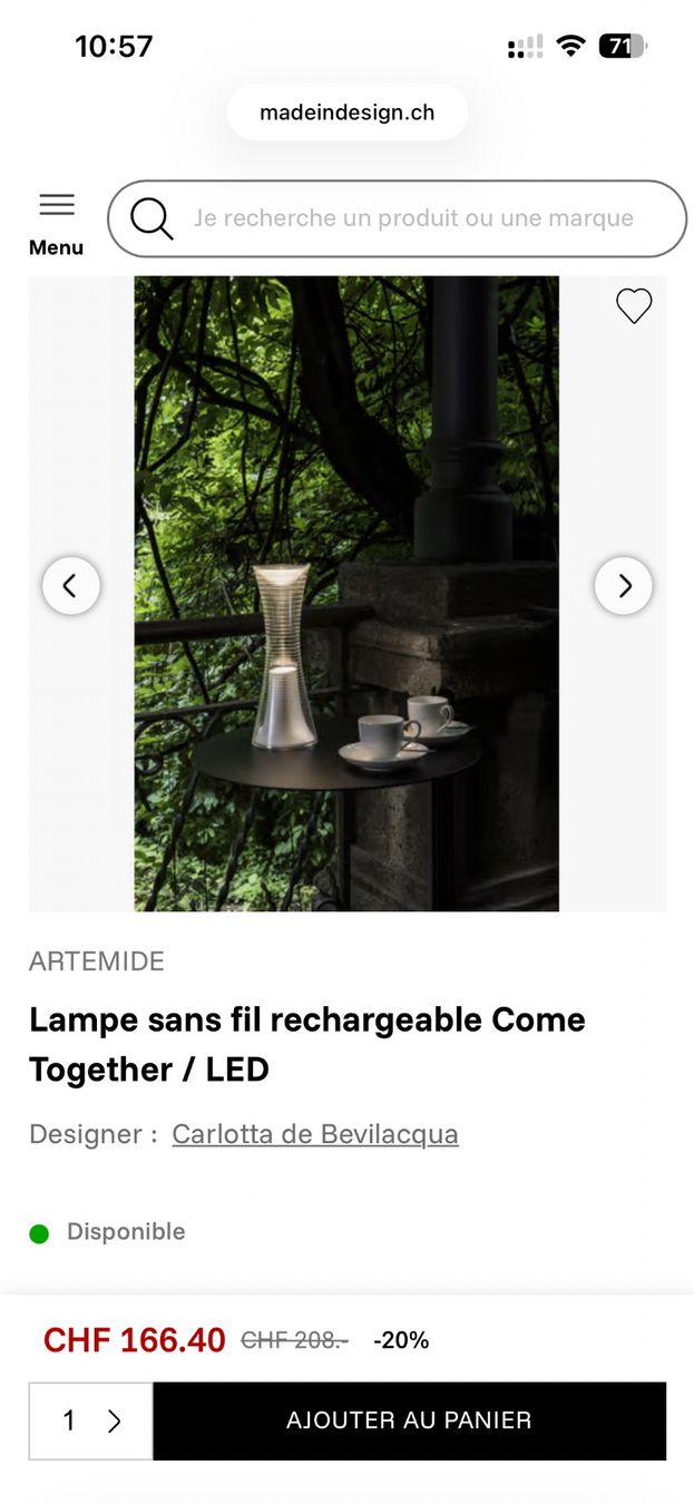 Artemide Lampade: Artemide lampe de table portable Come together – Usato da Lausanne venduto da HomeDepose 3