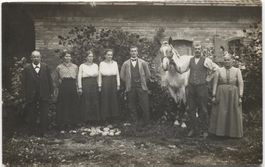 LANDWIRTSCHAFT/BAUERNFAMILIE 1920 mit Pferd