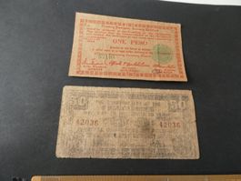 Philippinen 1942/44, 2 alte Geldscheine