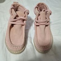 Baby Gap boots pink suede leather moc toe - New