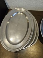 Chromstahl Platten Servierplatten Gastro 6 Stück zusammen