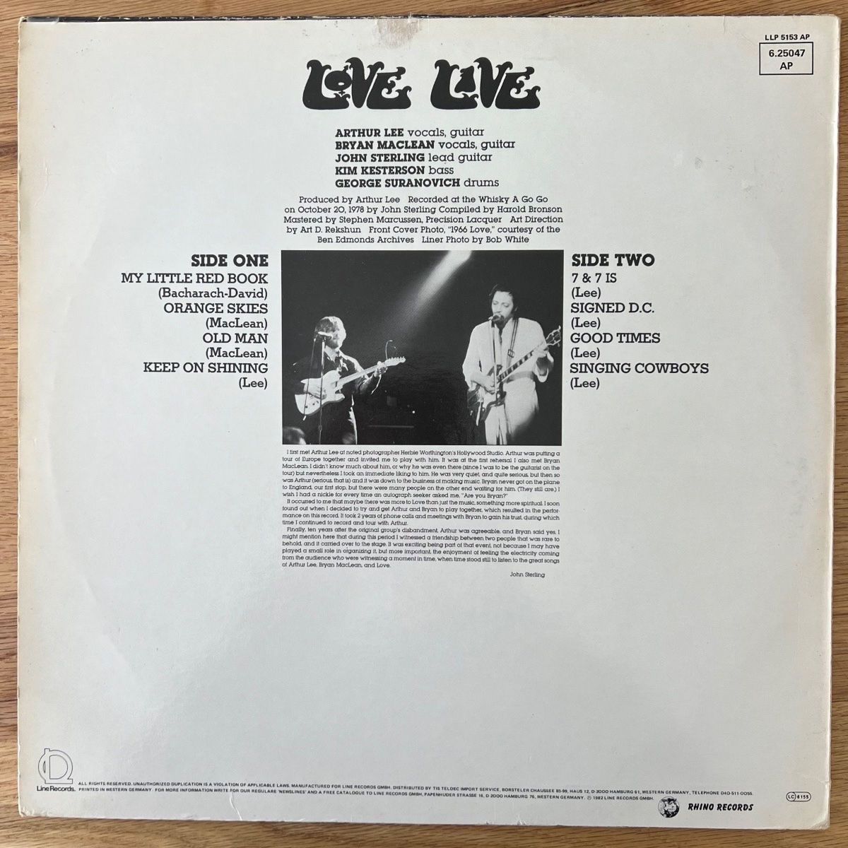Schallplatten: Love - Love Live / 1. D-Press. 1982 – Gebraucht aus Gais von soundcave57 1