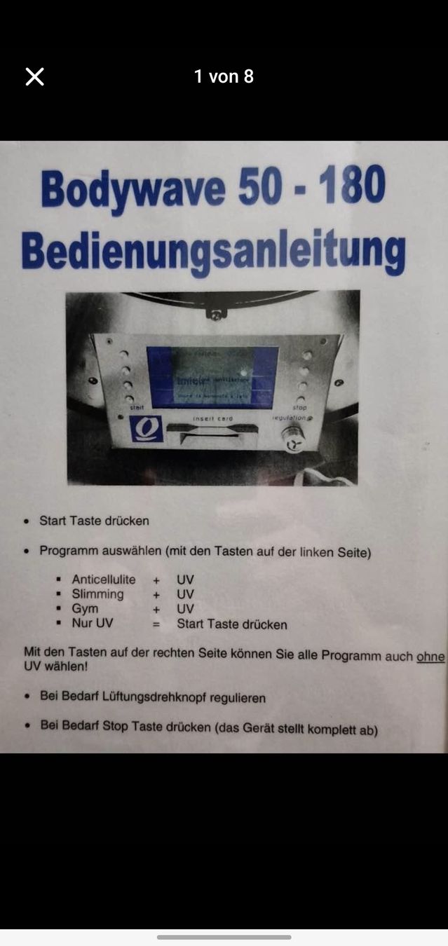 Solarium: Solarium günstig – Usato da uznach venduto da V.G75 1
