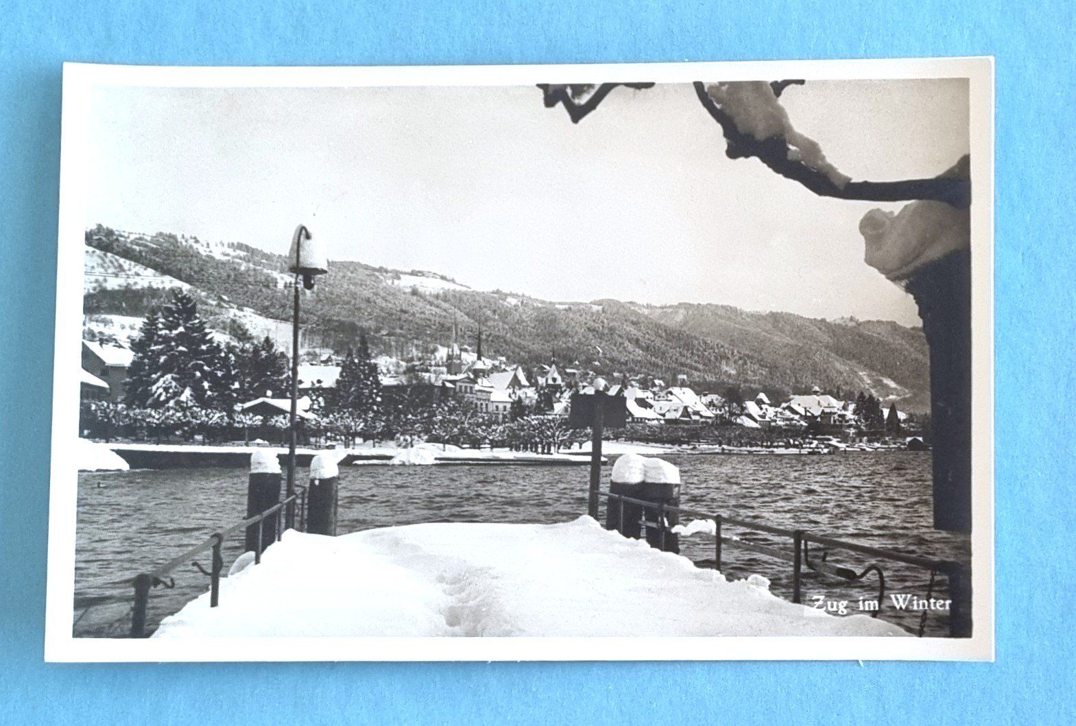 Cartoline postali: Zug - Schiff Anlegsteg - Winter – Usato da Rothrist venduto da RROENK