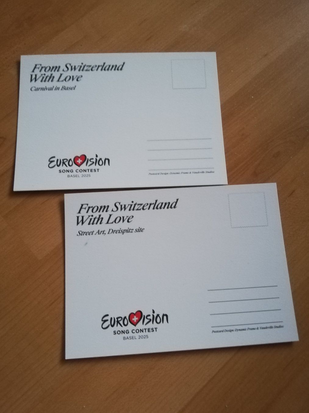 Cartoline postali: Basel Postkarten Eurovision Song Contest 2025 – Nuovo e nell'imballaggio originale da Zürich venduto da 25.1212_4.14 1