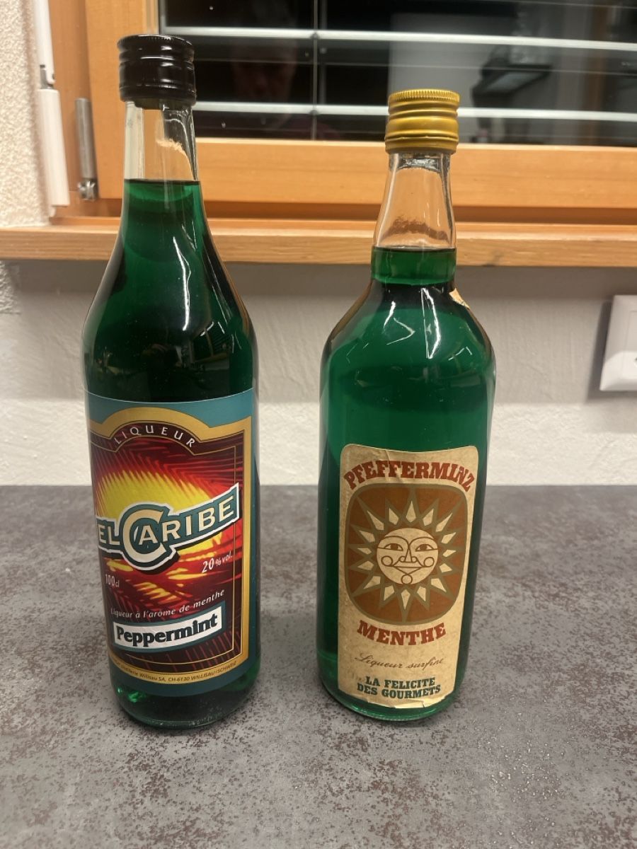 Spirituosen: 2 Flaschen Pfefferminz Likör – Neu (gemäss Beschreibung) aus Dittingen von Cervolino77