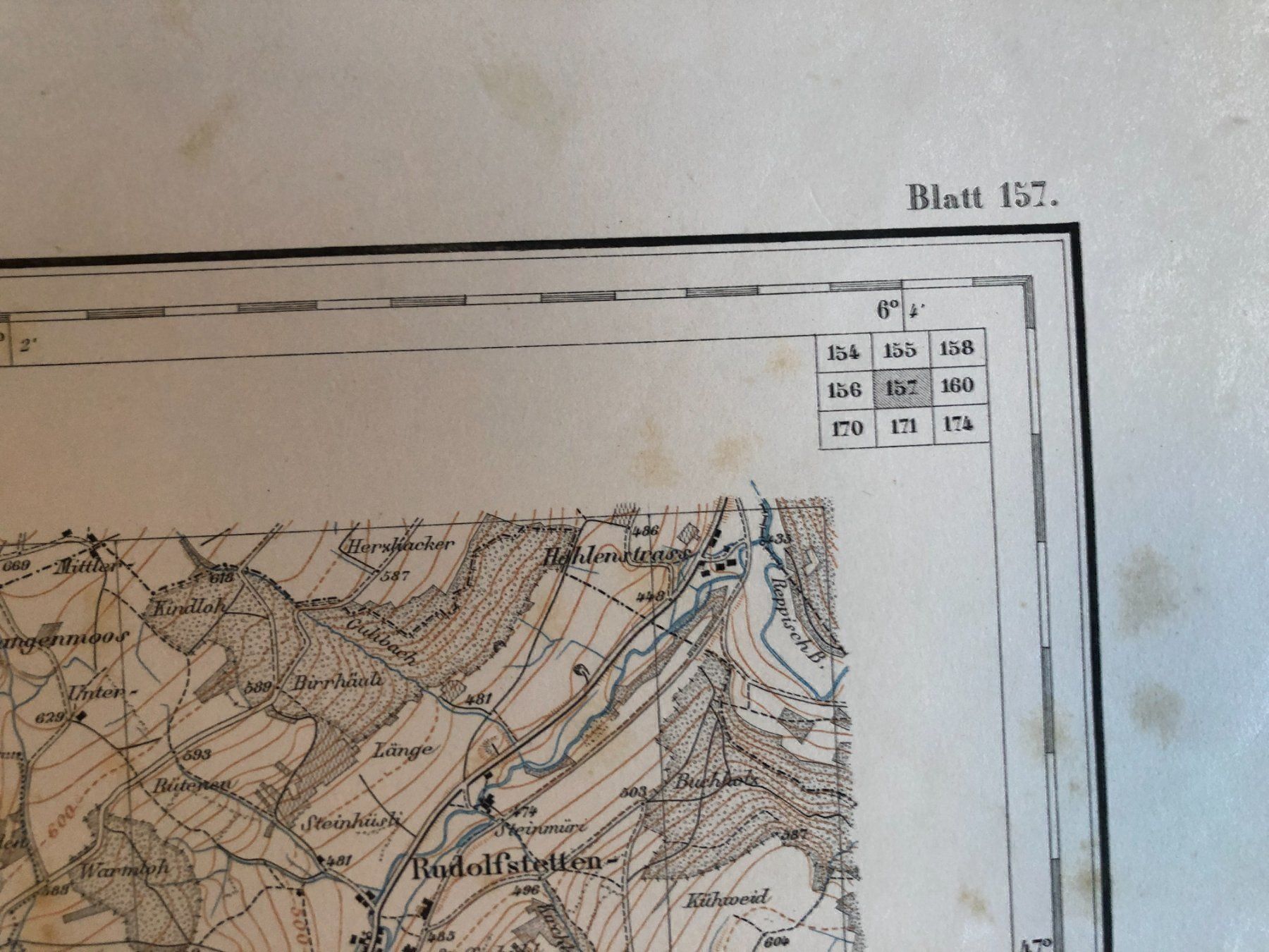 Landkarten & Atlanten: Siegfriedatlas Bl. 157: Bremgarten 1882 – Gebraucht aus Zürich von allp 4