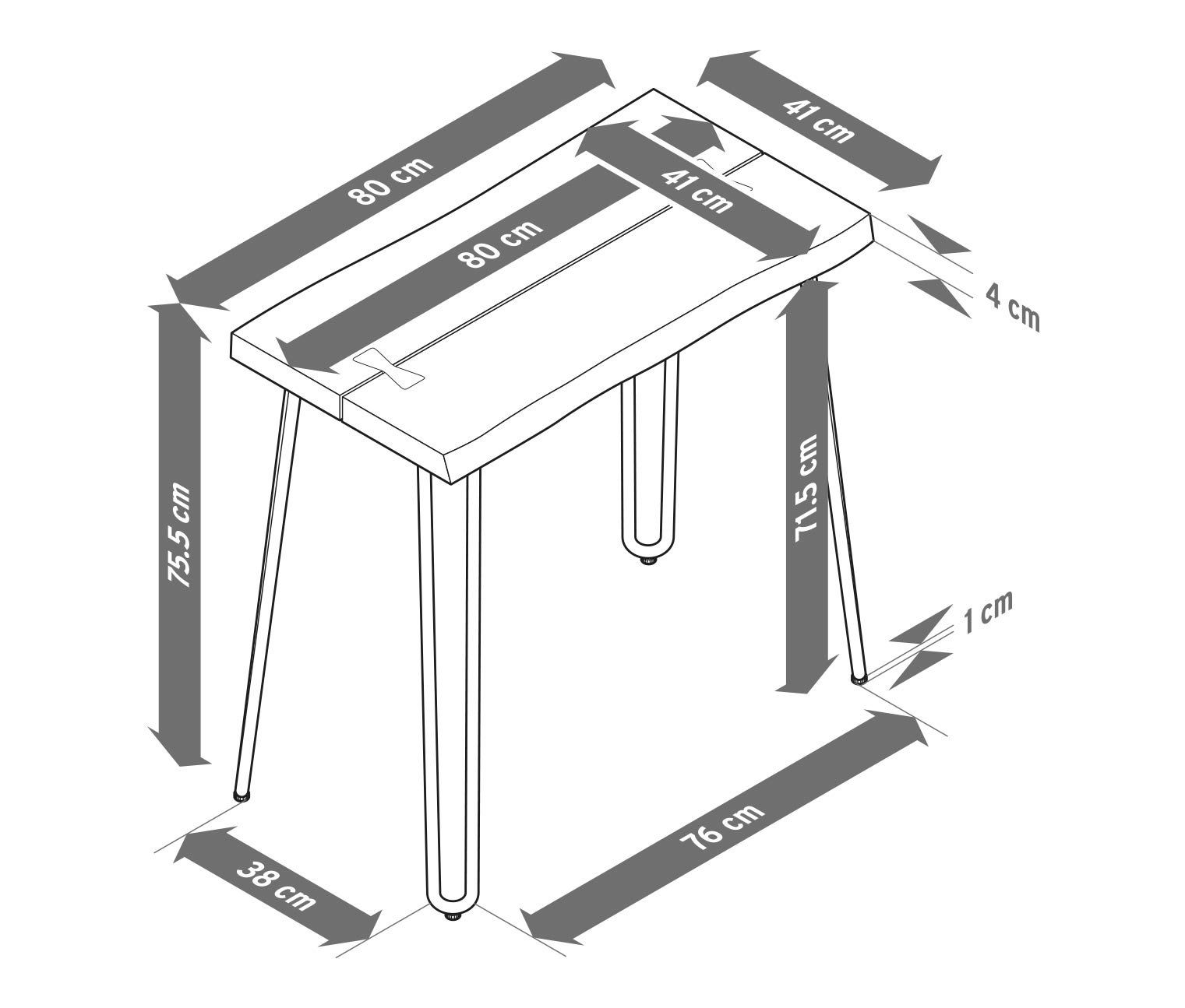 Tische: TCHIBO Garten Konsolentisch Beistelltisch Metall / Holz – Neu (gemäss Beschreibung) aus Rotkreuz von beltraum 3