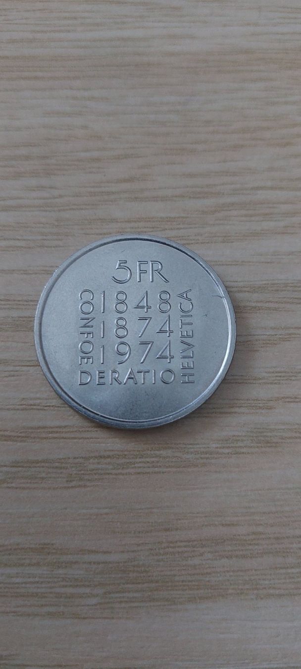 Tutti le monete: Gedenkmünze 1974 – Usato da Bronschhofen venduto da Gust2