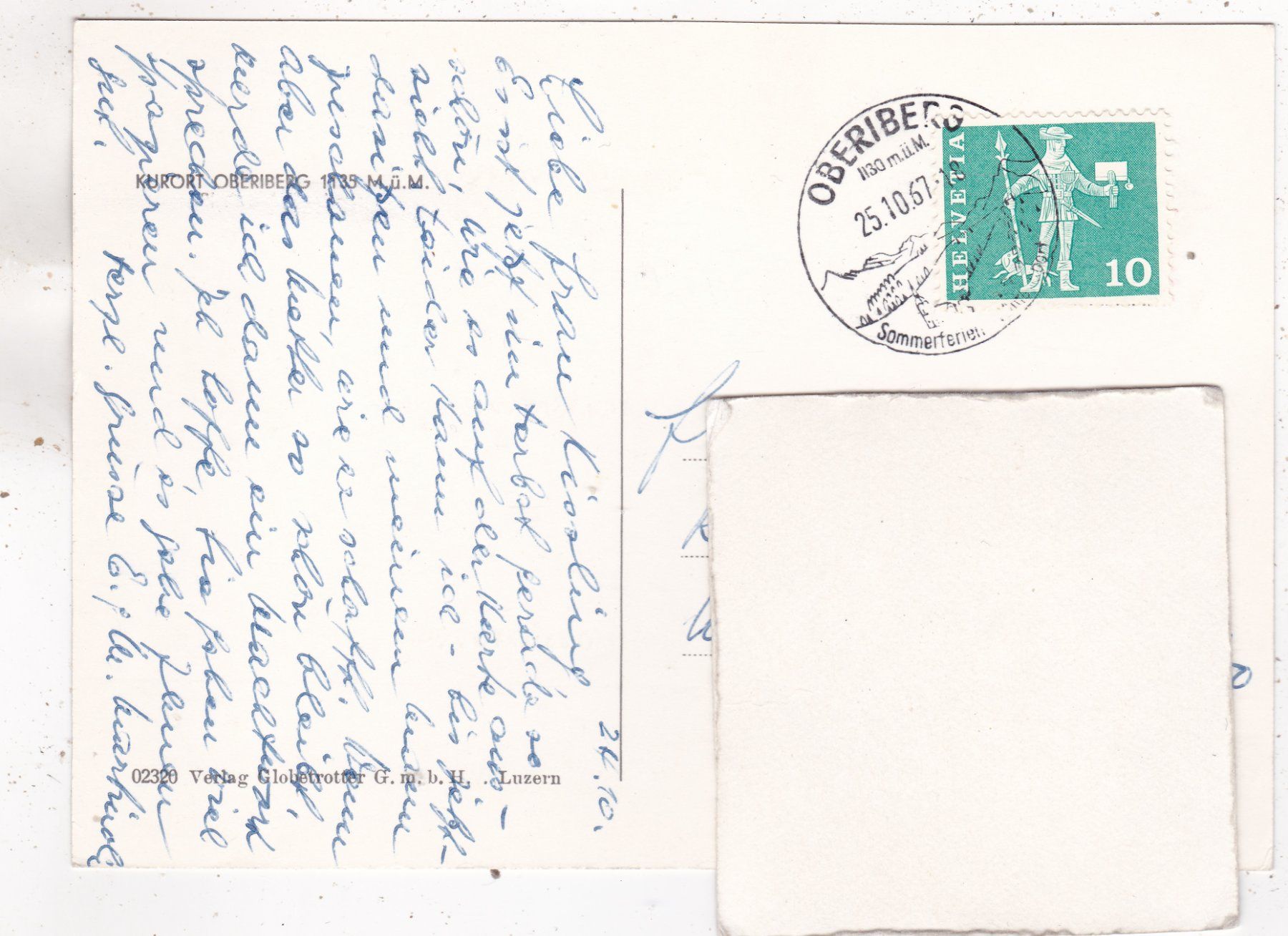 Cartes postales: Oberiberg 1967 – D'occasion à Herisau par Lisegrat2008 1