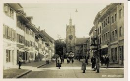 207 DIESSENHOFEN TG gel. 1935 Aushilfestempel!