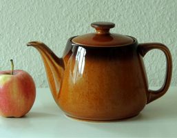 Théière Rössler, porcelaine brune , 1.2 litre, 1950-1960s