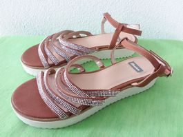 Glitzer Sandalen, Gr 38, NEU