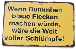 Welt voller Schlümpfe  - Holzschild  (neu/OVP)