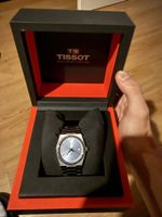 Armbanduhr Tissot PRX hellblaues Zifferblatt mit Box