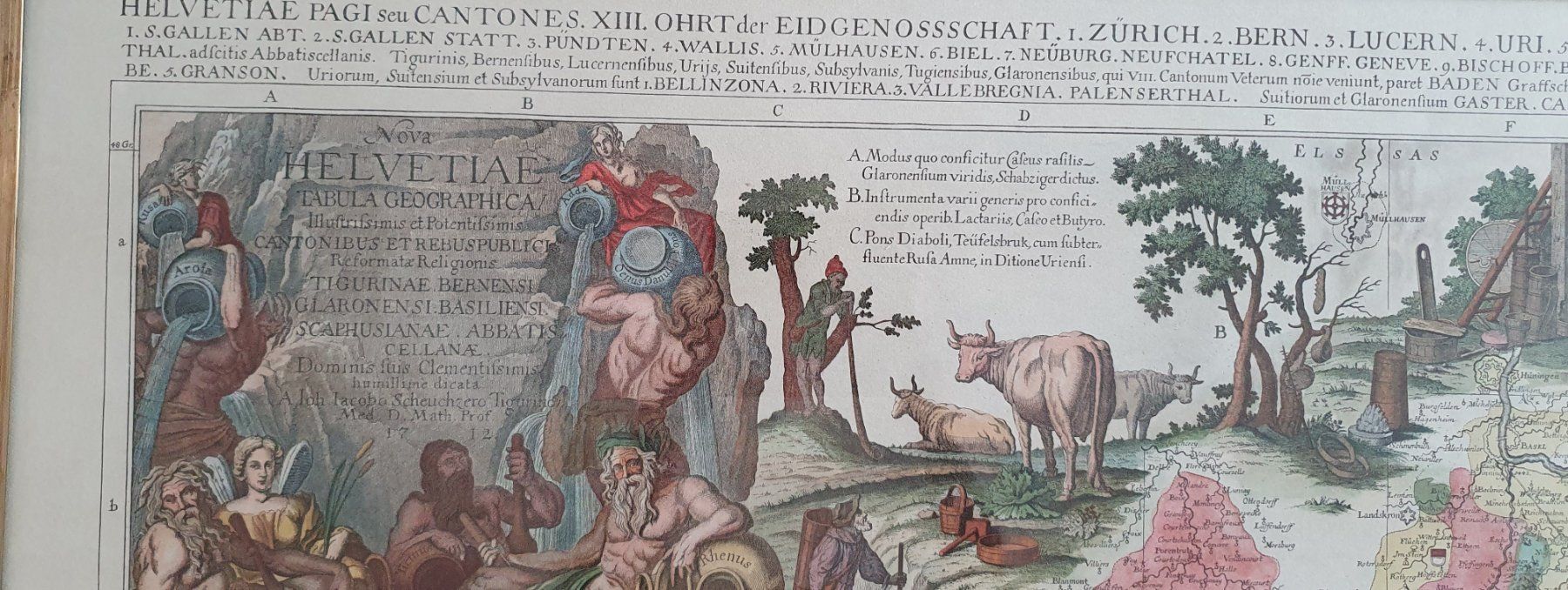 Foto & Immagini: Bild- Die Nova Helvetiae tabula geographica – Usato da Kreuzlingen venduto da Rschweiz1 5