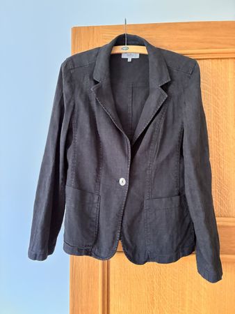 Marks&Spencer Linen Blazer - Size 12 - Black Jacket