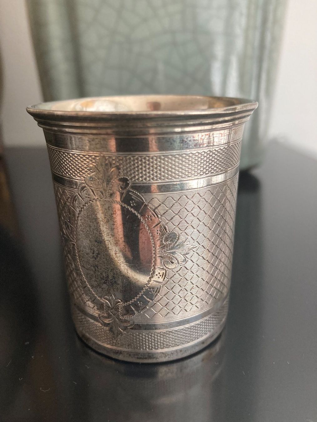 Toutes les décorations: TAUFBECHER ANTIK SILBER PUNZIERT, WUNDERSCHÖN! – Neuf (Voir description) à Zürich par kostbares 1