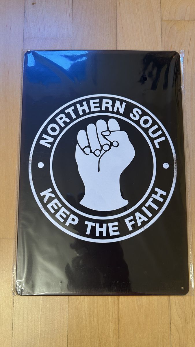 Insegne: Northern Soul Blechschild  – Nuovo e nell'imballaggio originale da Erlinsbach venduto da Basi67