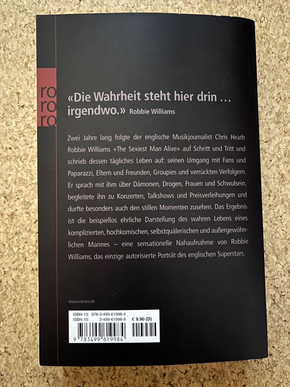 Libri: Taschenbuch "Feel", Robbie Williams, Chris Heath – Usato da Grosswangen venduto da Vita500 1