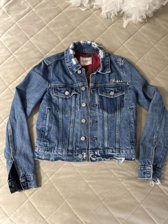 Guess Jeansjacke XS mit Karo-Innenfutter - Top Zustand!