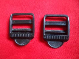 Schnallenpaar Kunststoff schwarz zu 25 mm Bänder