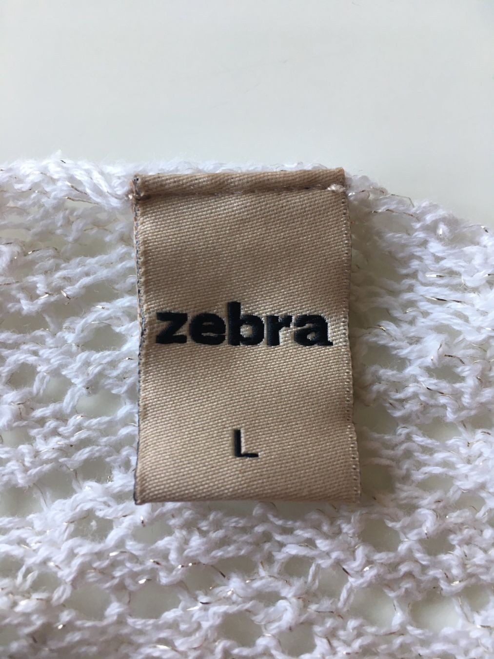 Zebra Top: Pull d'été ajouré blanc - L - 87% coton – Usato da Troinex venduto da Irisglo 4