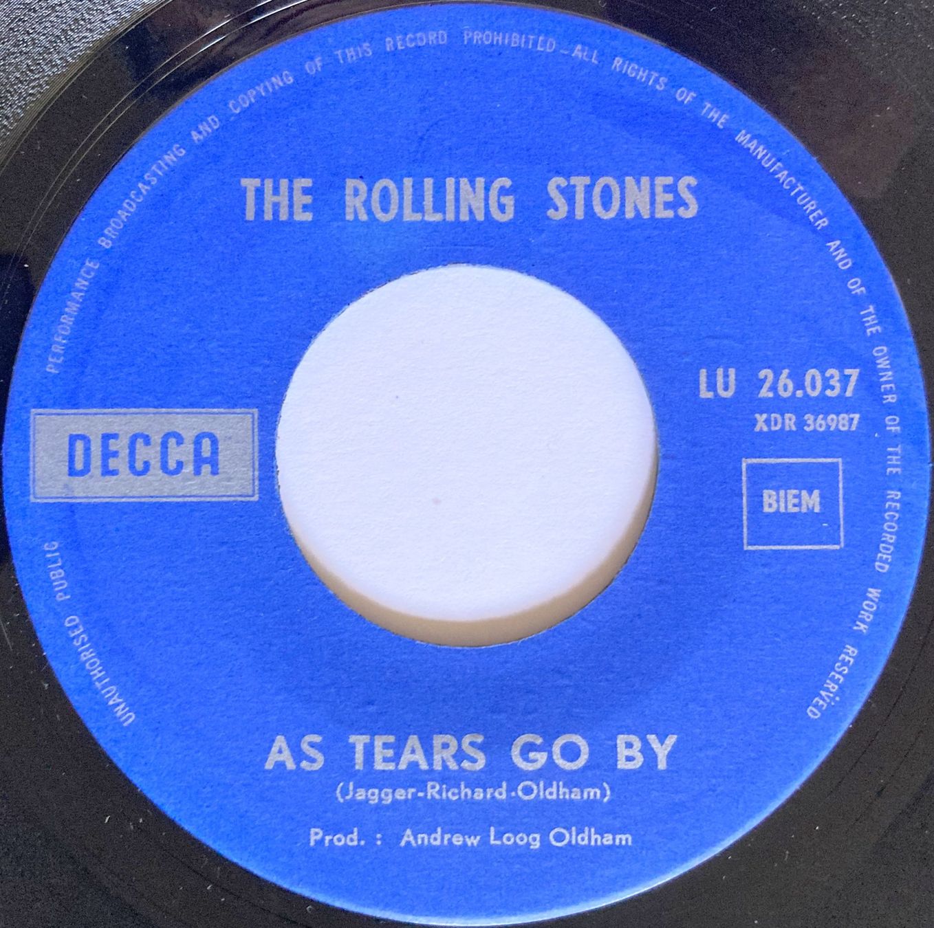 Schallplatten: ROLLING STONES - AS TEARS GO BY – Gebraucht aus Bottens von hotter-than-hell 2