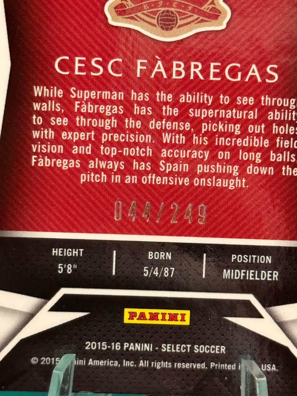 Topps Carte collezionabili: 2015/2016 Panini Select Cesc Fabregas Camo /249 Spain – Nuovo (secondo la descrizione) da Solothurn venduto da soccercards.ch 1
