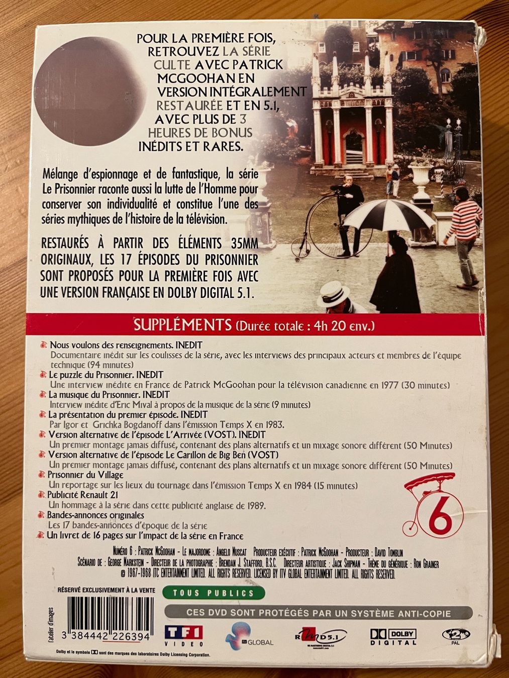 Tutti i DVDs: LE PRISONNIER - PATRICK McGOOHAN - SERIE COMPLETE 7 DVDs – Usato da Lausanne venduto da sbar224 1