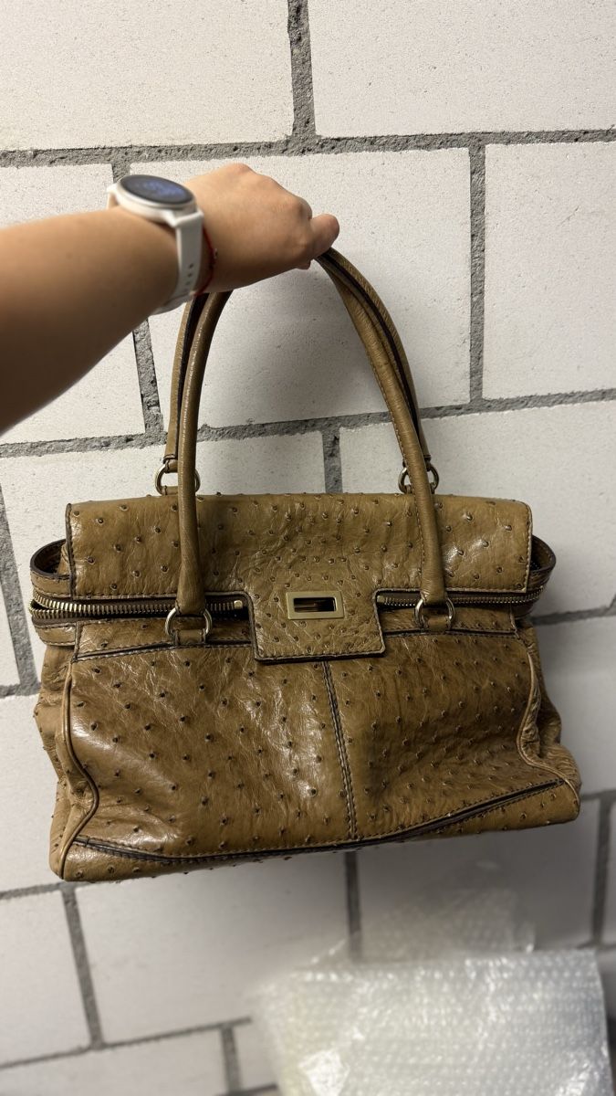 Max Mara Borse: Max Mara Handbag Ostrich leather – Usato da Buchs AG venduto da sxf96 3