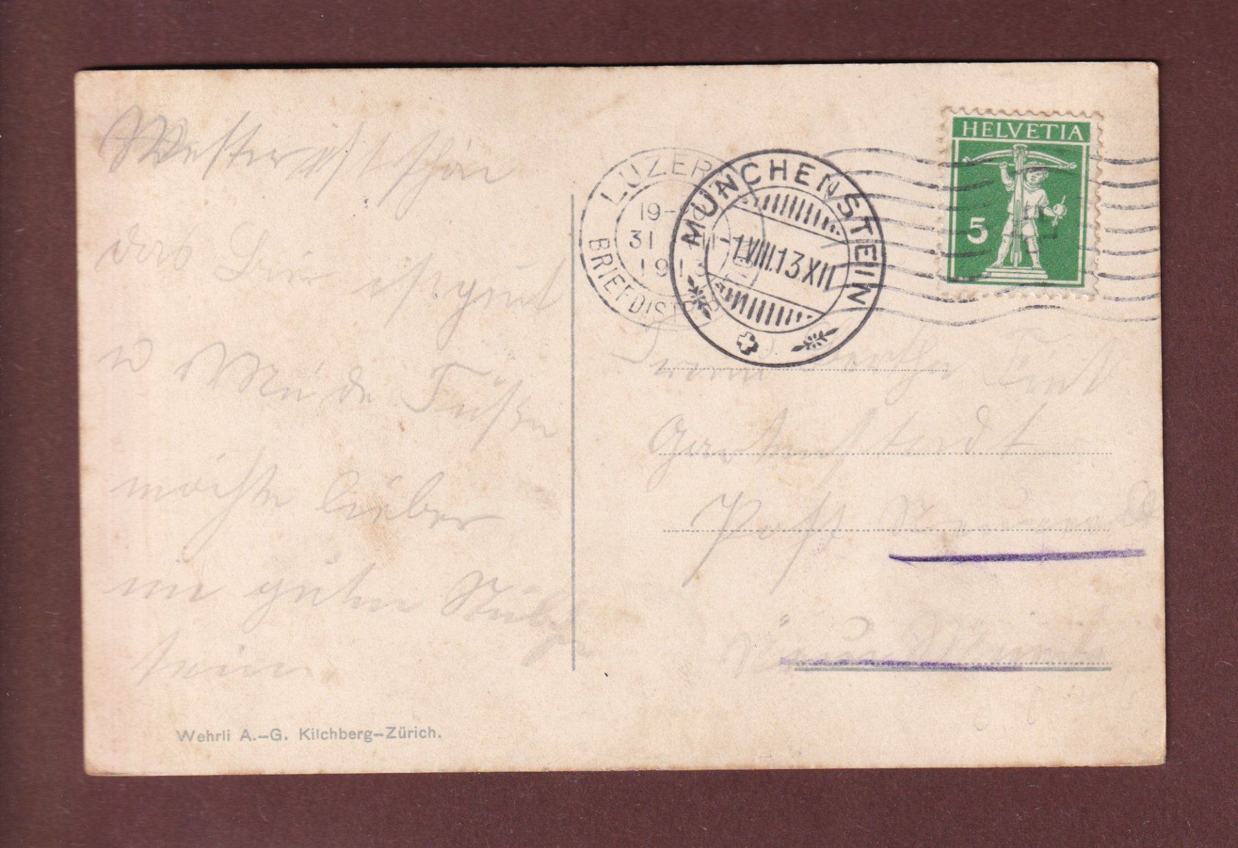 Ansichtskarten: LUZERN - Gletschergarten - 1913 – Gebraucht aus Pully von nicecards-shop 1