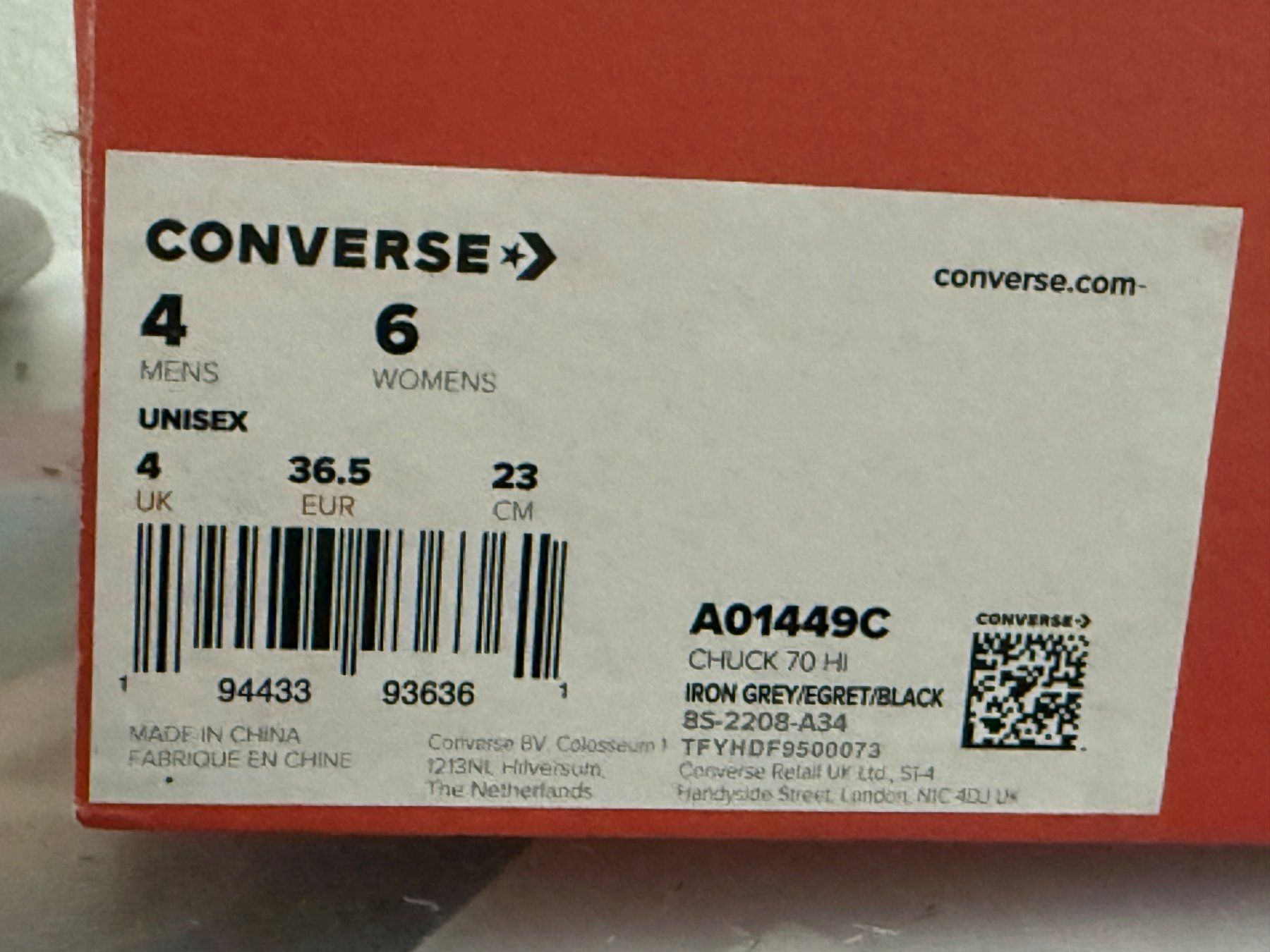 Converse Chaussures femmes: Converse Chuck 70 Hi Iron Grey 36.5 – Neuf (Voir description) à Niederdorf par Grimpe0508 4
