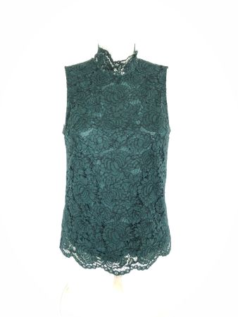 Blouse sans manches H&M en dentelle vert foncé taille 34